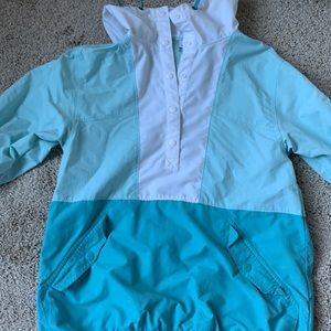 Vintage inspired Columbia color block windbreaker